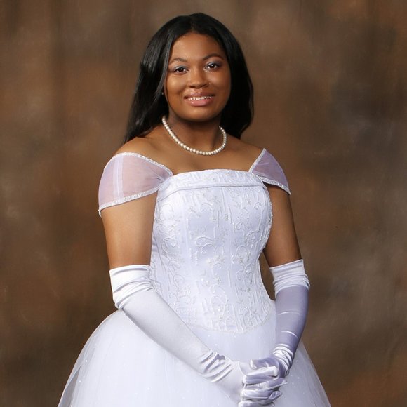 David's Bridal White Tulle Wedding Dress With Beaded Satin Bodice Size 16 - Picture 2 of 12